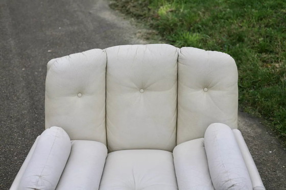 Image 1 of 2x "Space Age" leren fauteuils