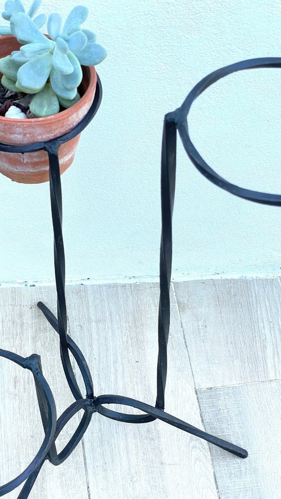 Image 1 of Piantana geometrica in acciaio vintage