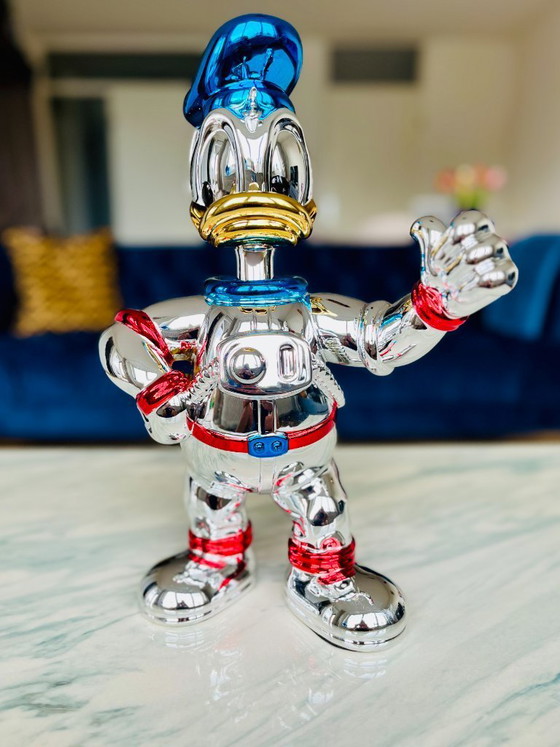 40 cm Space Man Donald Duck Figuren Astronaut Mickey Mouse Galvanisch Beeldje – Decoratieve objecten, Metal (photo 3 of 9)