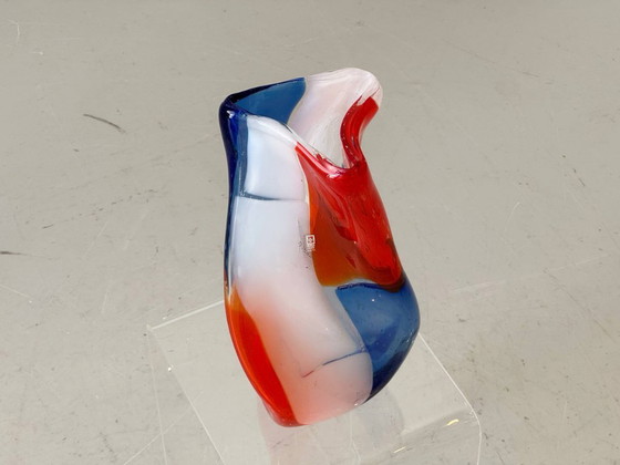 Image 1 of Murano style studio glass vase, tricolore, Mdina Glass Malta, 1970s