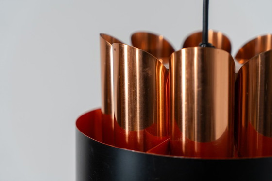 Image 1 of Copper pendant light by Werner Schou for Coronell (Denmark, 1970s).