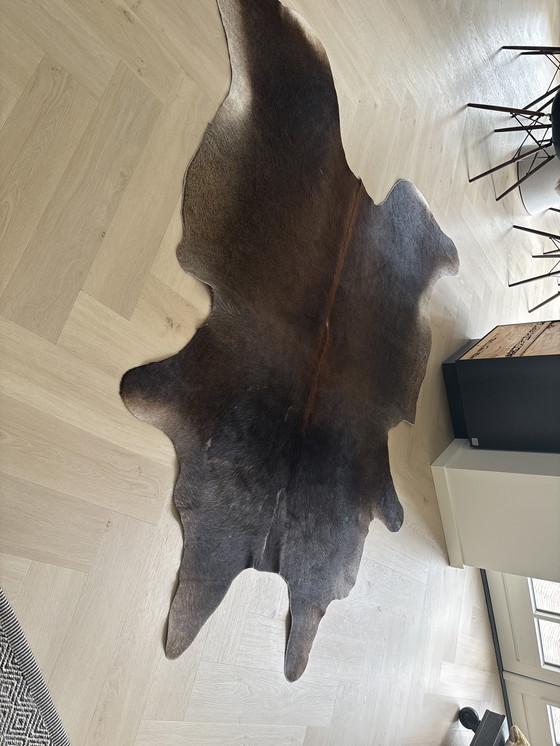 Image 1 of Mooi donkerbruin vloerkleed van koevel
