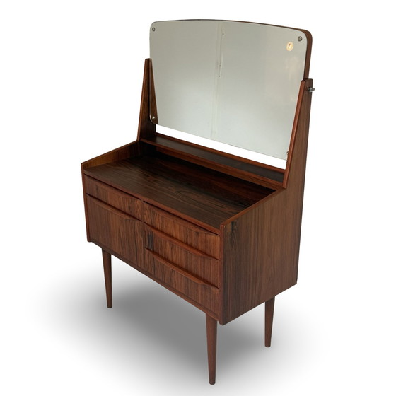 Image 1 of Circa 1960s - Walnut veneer - Dressing table/makeup cabinet - Tibergaard - Danish design (marked)