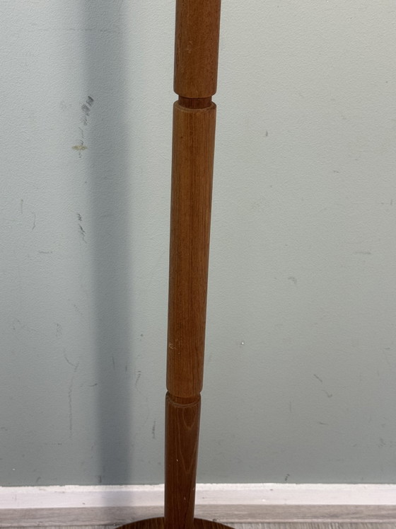 Vintage Danish Teak Floor Light - Mid-Century Style – Metal, Wood (photo 6 of 14)