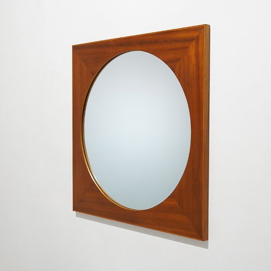 Image 1 of Teakhouten wandspiegel, jaren 60
