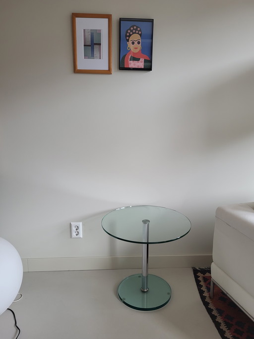 Metaform glass chrome side table