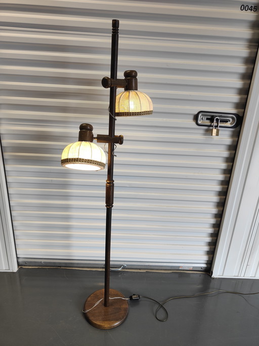 Vintage wooden floor lamp type Steinhauer