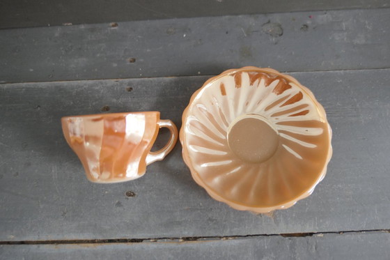 Image 1 of Vintage Anchor Hocking Fire King kop en schotel 6 x