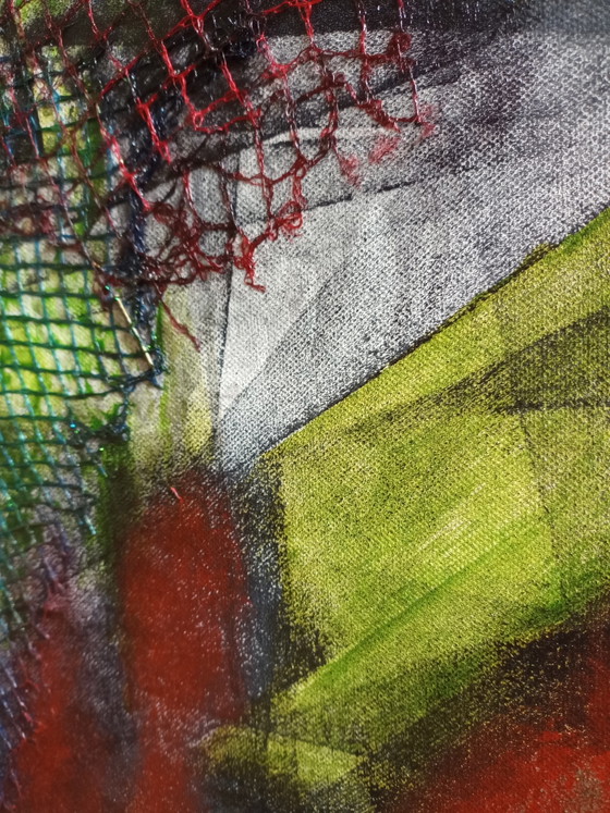 Image 1 of T. van Steenbergen Abstracto "Verde" 100 x 100 cm
