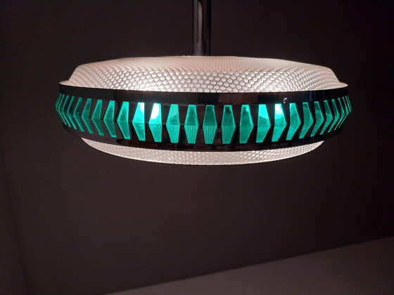 Image 1 of Lampe suspendue OVNI vintage de l'ère spatiale, années 1970