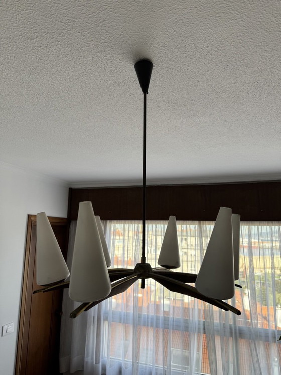 Lampada Rupert Nikoll Anni '50 – Lampade a sospensione, Wood (photo 2 of 6)