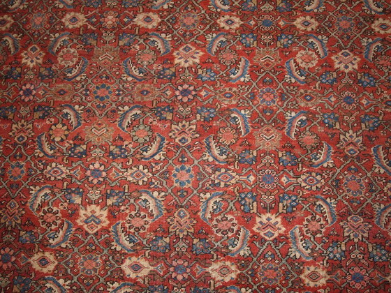 Image 1 of Handgemaakt antiek Perzisch Mahal-tapijt 8,9' x 11,7' (274 cm x 359 cm) 1900 - 1B212
