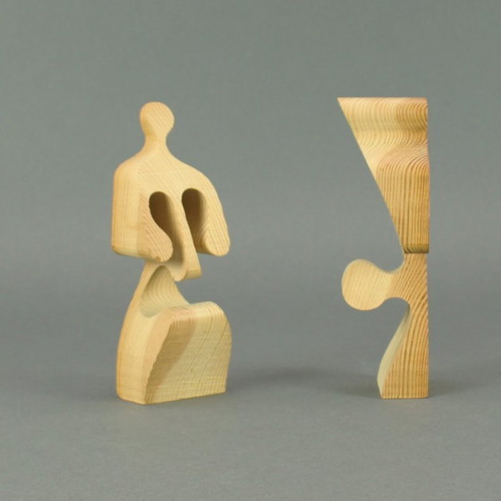 Image 1 of Gunnar Kanevad (1932-2019) - Gamla Linköping, Schweden - 1962 - Kieferpuzzle