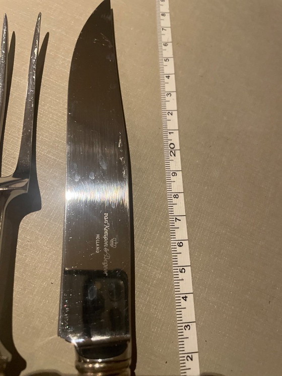 Image 1 of Van Kempen en begeer Hollands glad  voorsnijcouvert 2 delig zilver 