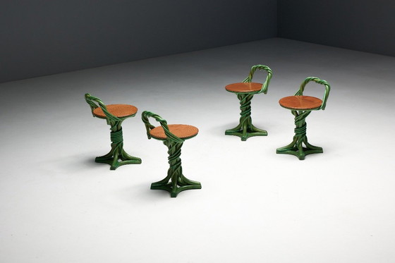 Image 1 of Sgabelli a forma di vite, Francia, fine XX secolo