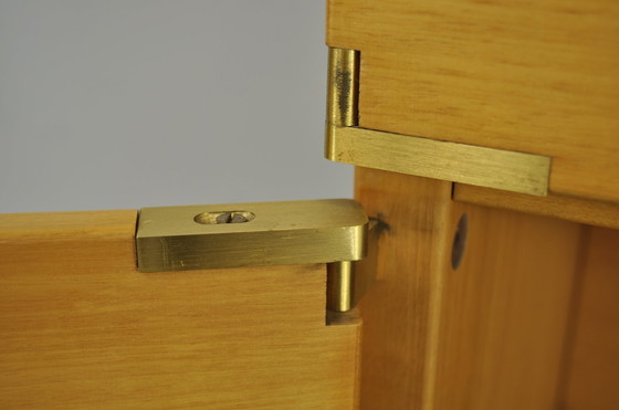 Image 1 of Armoire de rangement italienne vintage du 20e siècle en hêtre par IBISCO, 1970