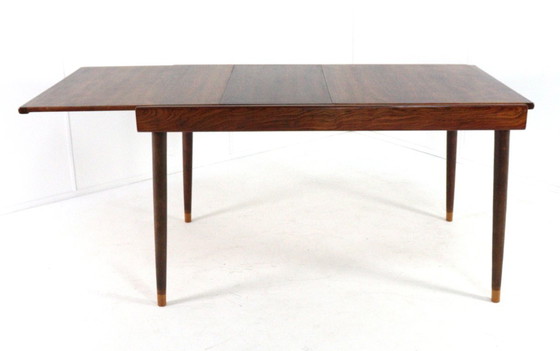 Image 1 of Extendable rectangular rosewood dining table vintage