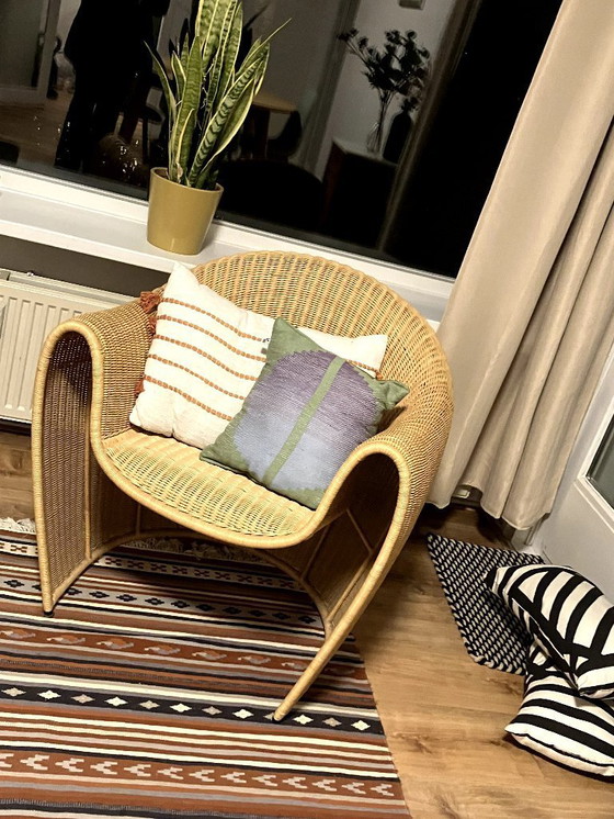 Image 1 of Vintage rotan stoel "King Tubby" van Miki Astori