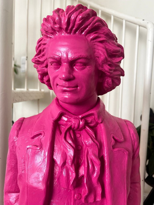 Exklusive Beethoven Statue In Pink - Signiert Von Ottmar Hörl