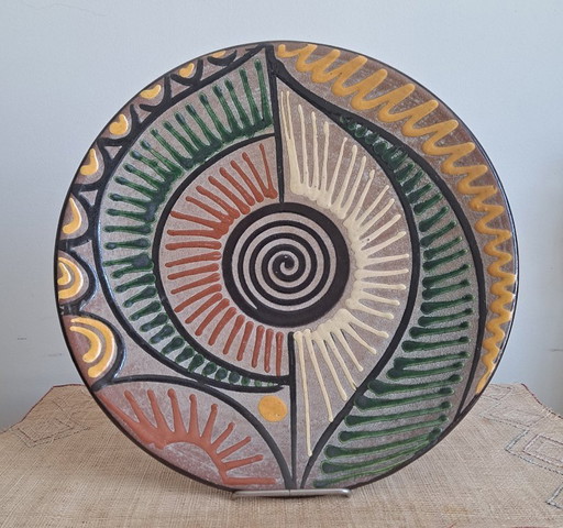 Piatto da parete Puigdemont, in ceramica vintage degli anni '70. – wanddecoratie