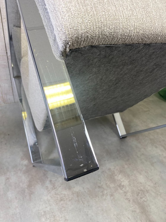 Image 1 of Designfauteuil van verchroomd roestvrij staal
