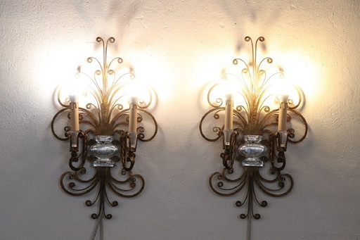 Wall Lights Attributed To Maison Baguès, 1950S