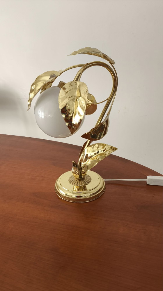 Vintage lamp met gouden bladeren – Tafellampen, Metaal (photo 4 of 8)
