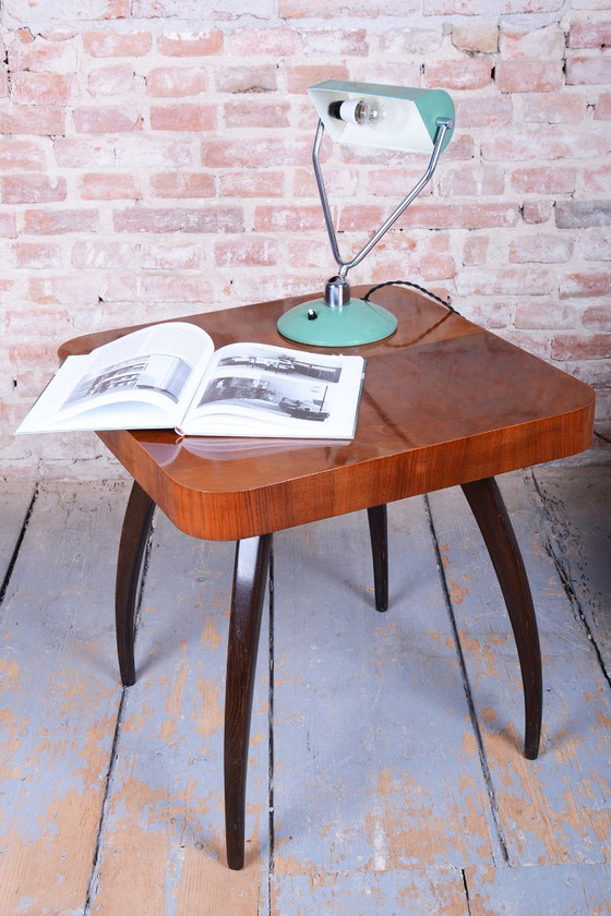 Original Mid-Century Table Lamp, by NAPAKO, Chrome-Plated Steel, Czech, 1950s, Metal, Green (photo 10 of 13)