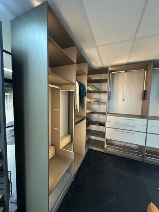 L-shaped open wardrobe