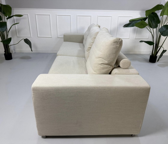 Image 1 of Flexform Groundpiece Designer Sofa Stoff Beige Couch Ecksofa