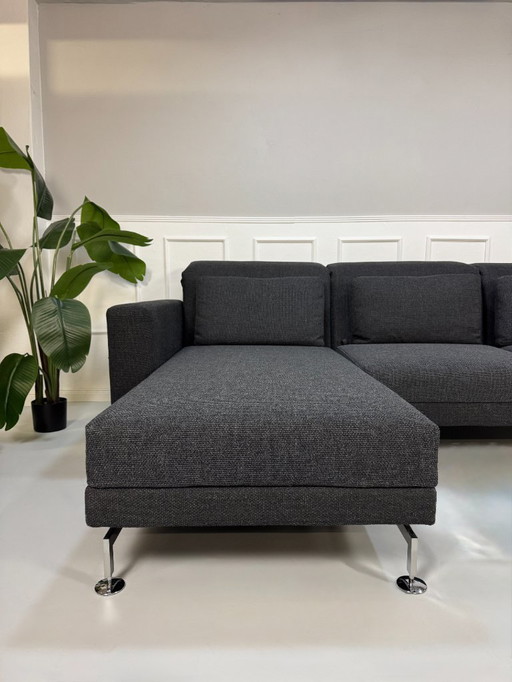 Brühl Moule Ecksofa Stoff Designer Sofa Grau Schlafsofa