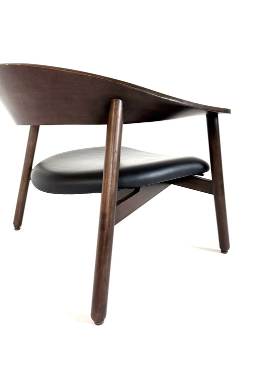 Danish Design Lounge Armchair ‘102’, Henrik Bønnelycke ‘00 – Wood, Leather (photo 7 of 13)