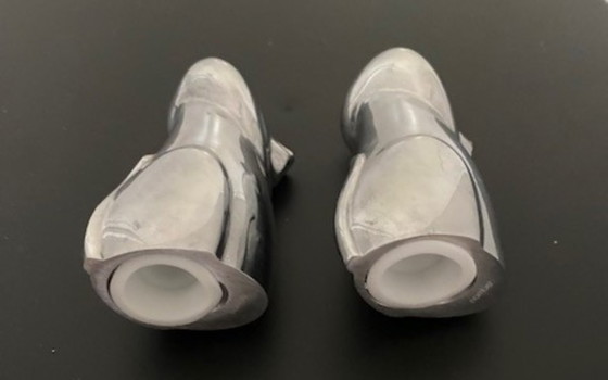 Neil Cohen (American industrial designer) 2017 modernist salt and pepper set – Nambe, Table accessories, Metal (photo 6 of 6)
