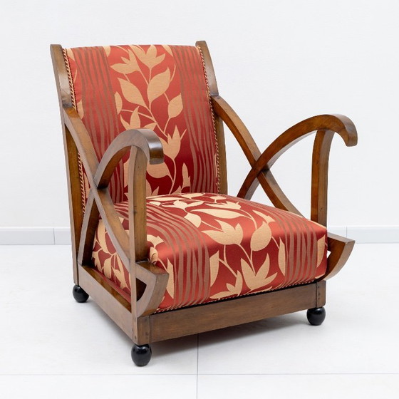 Image 1 of Pair of Italian Art Deco Armchairs Attributed to Maurizio Tempestini, 1940s