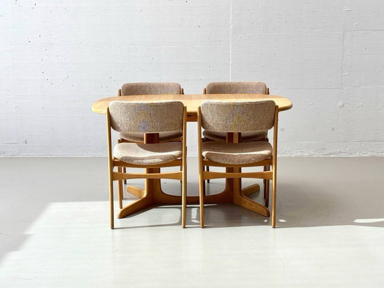 Image 1 of Set of table and 6 chairs by Erik Buch for Gudme Møbelfabrik A/S, 1960s