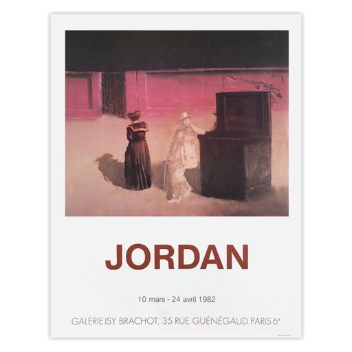 Vasilije JORDAN Expo 82 - Affiche Galerie Isy Brachot 1982