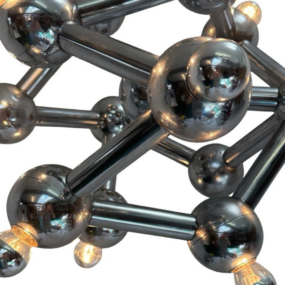 Image 1 of Paul de Haan for Jolina Lighting - Chromed pendant - Model name: Kolja’s Favorite - Dutch design - Sputnik or atom shaped design