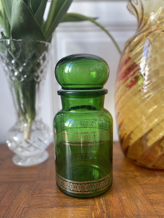 Image 1 of Juego de 3 frascos de boticario antiguos