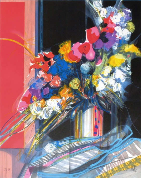 Image 1 of Jean-Baptiste VALADIÉ Bloemen in het Licht I Gesigneerde lithografie 1985
