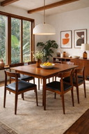 Vintage teak eettafel (uitschuifbaar)