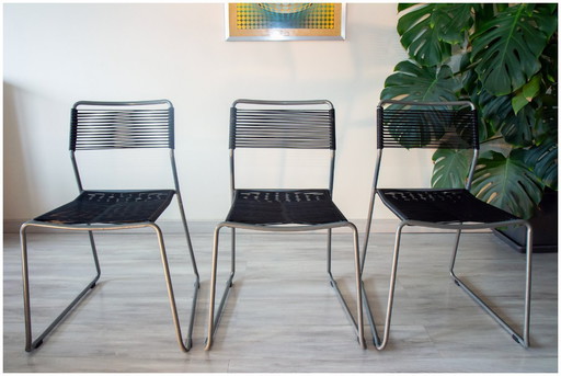 3 Melker 'spaghetti' stoelen van Lisa Norinder, vintage Ikea jaren 90