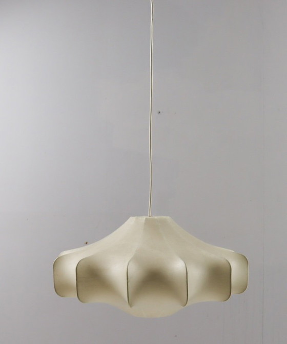 Image 1 of Mid-century Cocoon pendant lamp by Friedel Wauer for Goldkant Leuchten, Germany, 1970s.