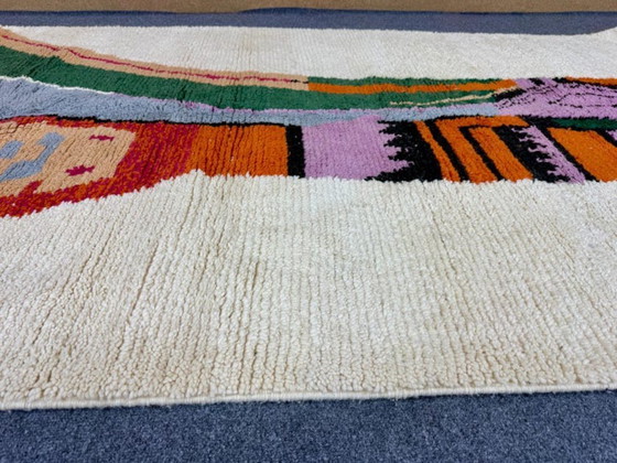 Image 1 of Authentic Azilal rug 250cmx150cm Berber Rug – Handcrafted Wool Area Rug for Living Room – Traditionally Rugs – Colored Area R