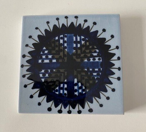 Alumnia Royal Copenhagen 1960's 2 Rare Tiles Tenera Nils Thorsson Beth Breyen