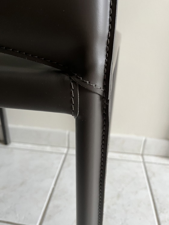 Image 1 of 6 Ligne Roset leather dining chairs