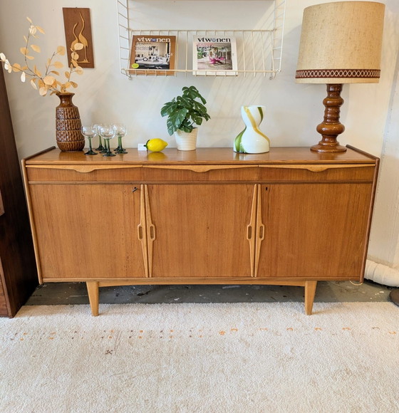 Vintage jaren '60 dressoir, sideboard, Bröderna Anderssons (Breo), Bröderna Anderssons (Breo),, Hout, Bruin (foto 2 van 14)