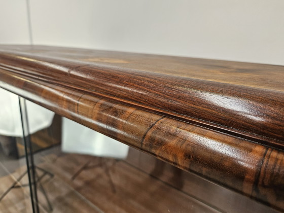 Image 1 of 1930s Art Deco Display Cabinet in Walnut and Walnut Root