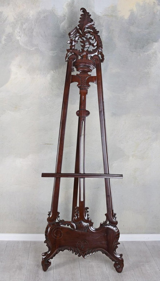 Image 1 of XXL Esel-Studiostaffelei aus massivem Mahagoniholz