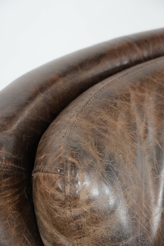 Image 1 of Vintage rundleren fauteuil met prachtige en sprekende kleuren