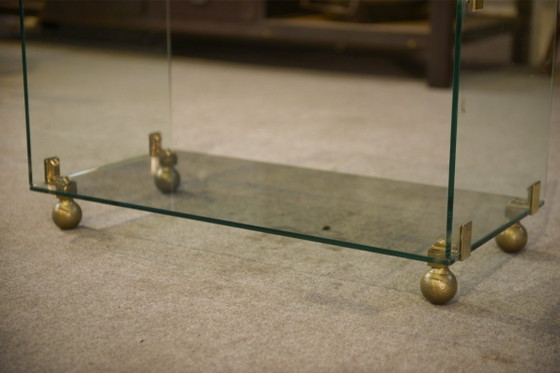 Image 1 of Glazen salontafel van Roche Bobois, jaren 60.